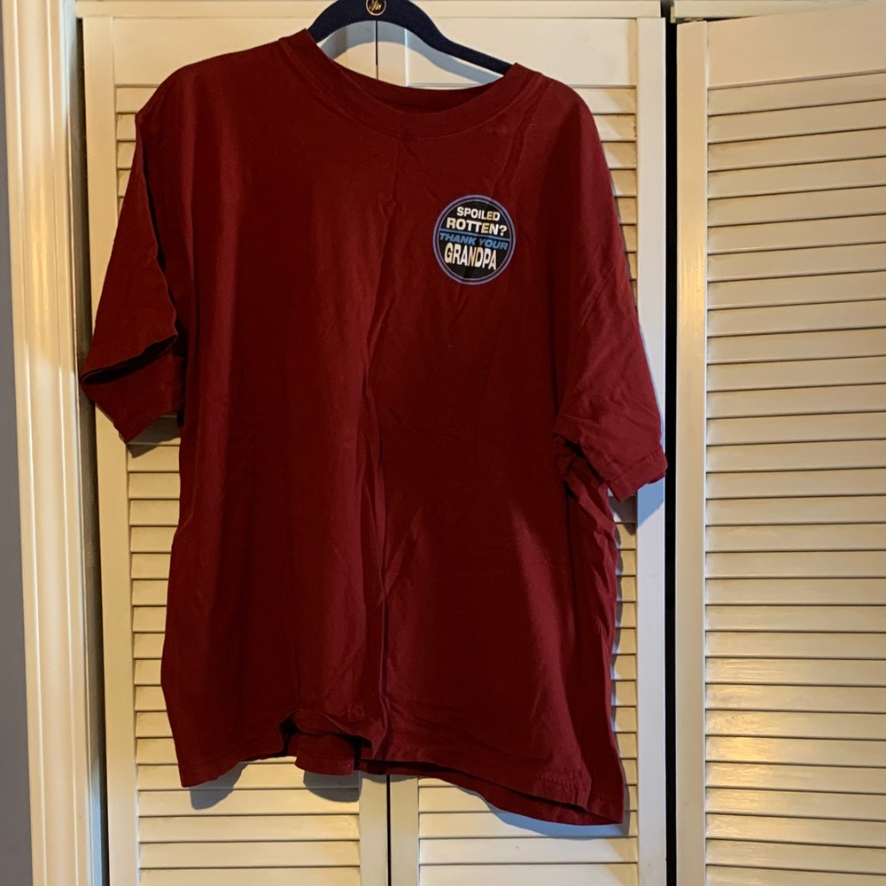 Men's Burgundy Grandpa Graphic T-Shirt